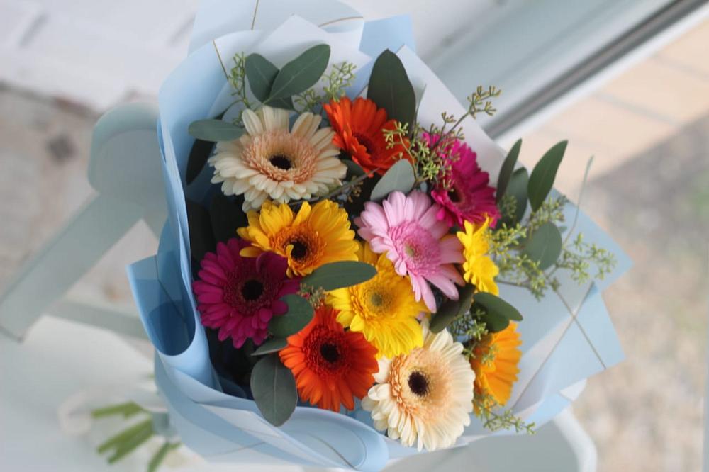 Букет цветов из: Герберы в Олымский