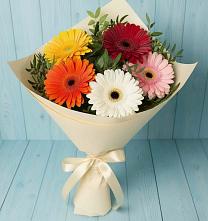 Букет цветов из:  Герберы в Олымский