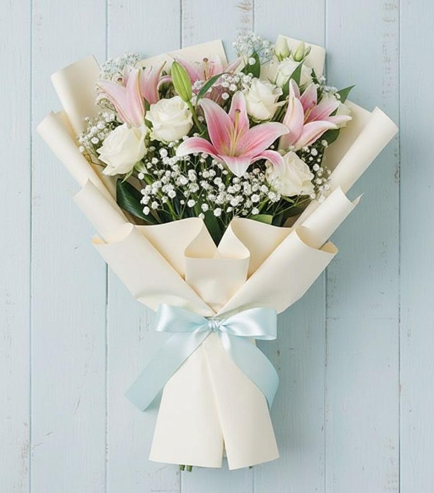 Букет цветов из: Лилии в Олымский