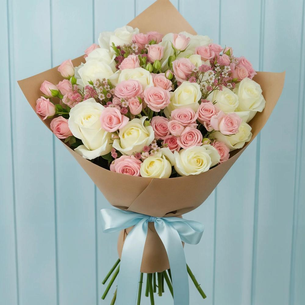 Букет цветов из: Розы в Олымский