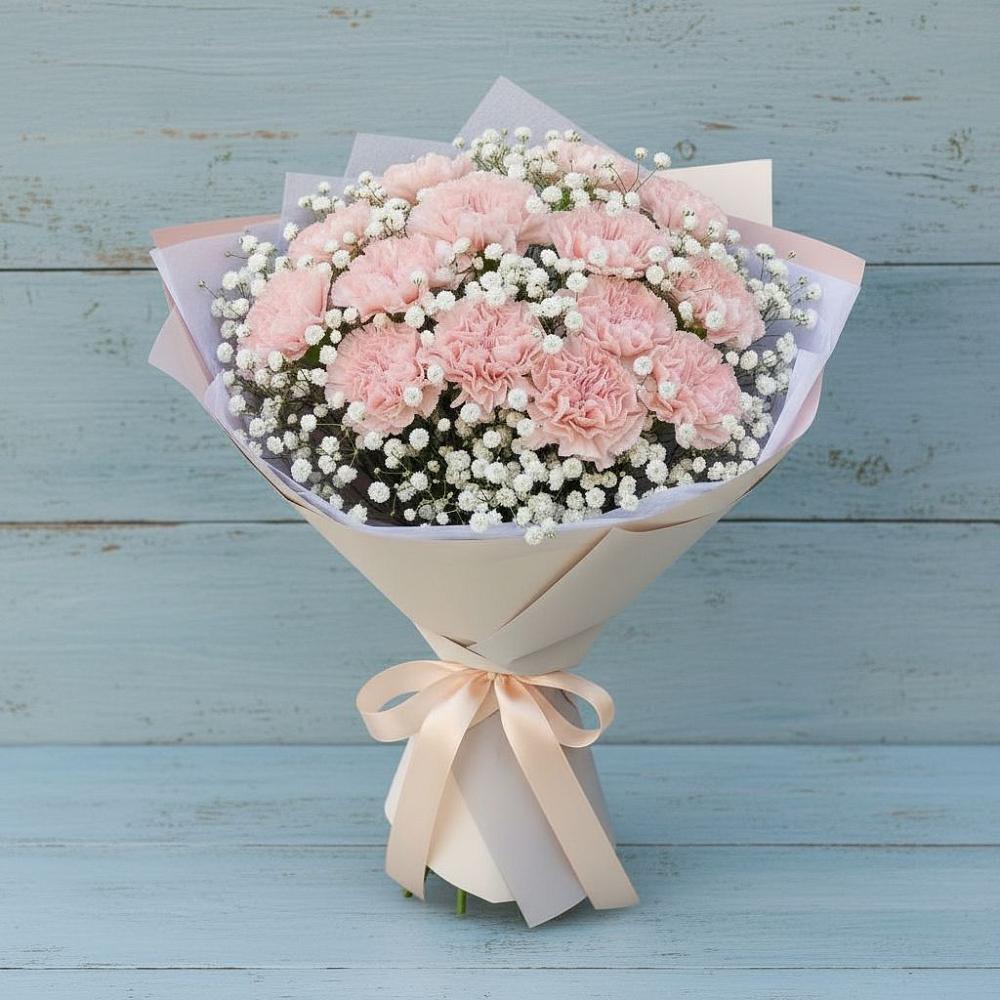 Букет цветов из: Гвоздики в Олымский