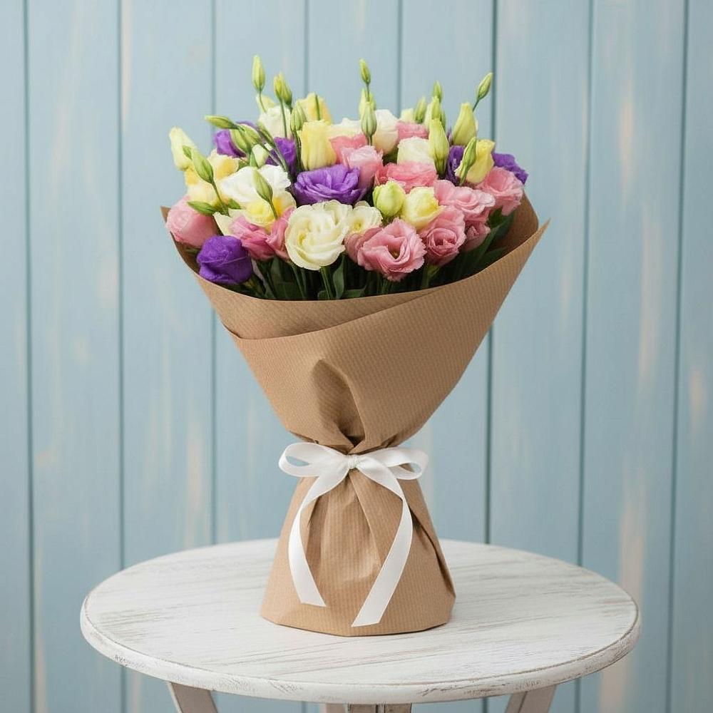 Букет цветов из: Лизиантусы в Олымский