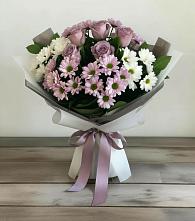 Букет цветов из:  Хризантемы и Розы в Олымский