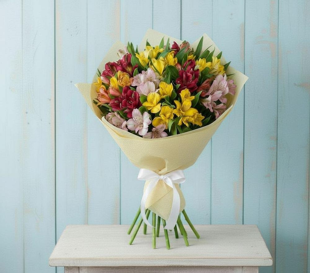 Букет цветов из: Альстромерии в Олымский