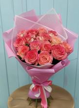 Букет 15 Розовых роз Равель в Олымский