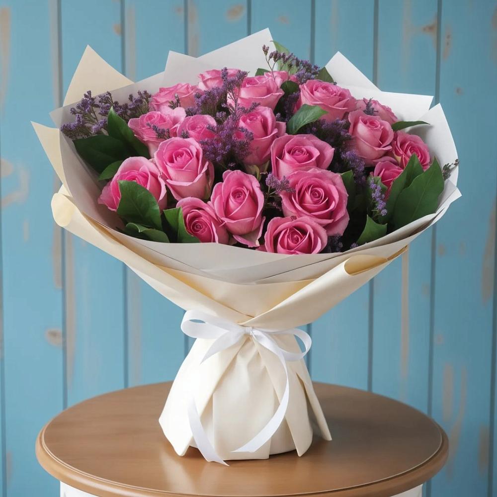 Букет цветов из: Розы в Олымский