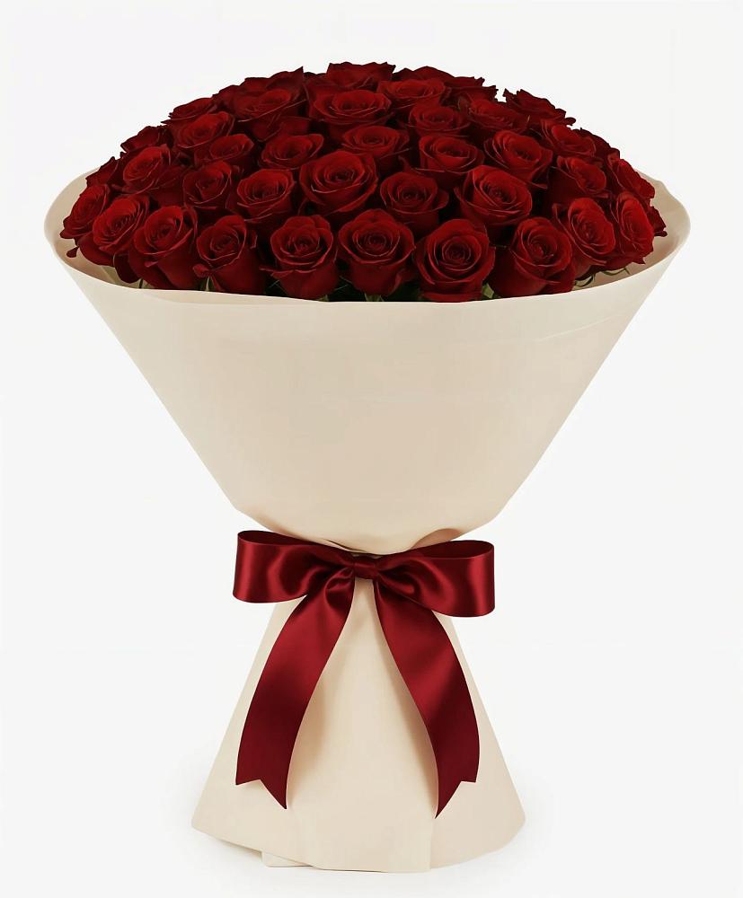 Букет 101 Бордовая роза Блэк Бакарра в Олымский