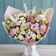 Букет цветов из:  Альстромерии и Розы #REPLACE_PRED# Олымский