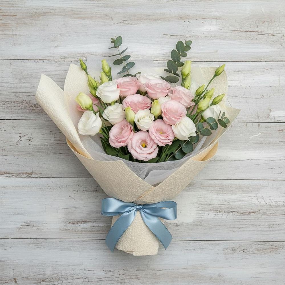 Букет цветов из: Лизиантусы в Олымский